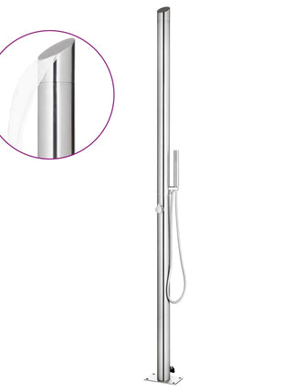 Buitendouche 220 cm roestvrij staal