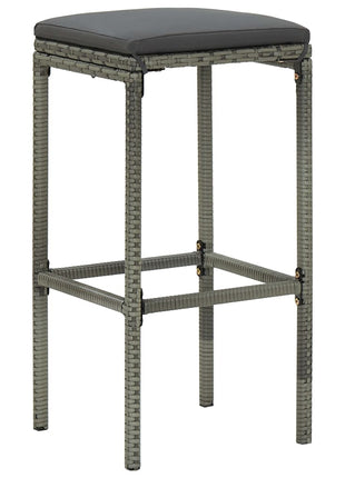 5-Delige Tuinbarset Met Kussens Poly Rattan