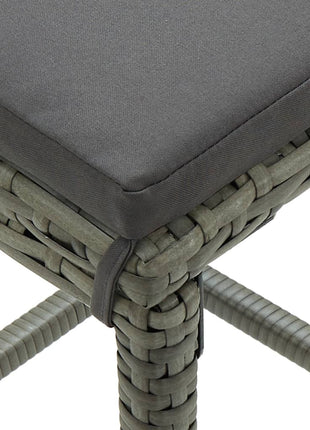 5-Delige Tuinbarset Met Kussens Poly Rattan