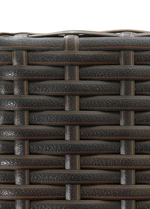 5-Delige Tuinbarset Met Armleuningen Poly Rattan Bruin
