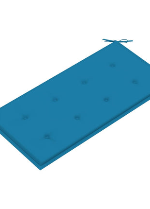 Tuinbank Met Kussen 112 Cm Massief Teakhout Blauw