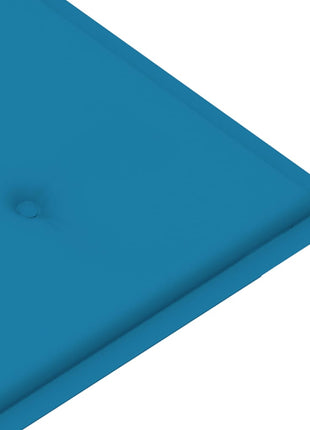 Tuinbank Met Kussen 112 Cm Massief Teakhout Blauw