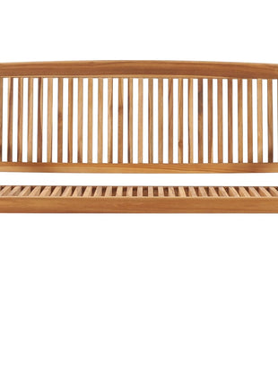 Tuinbank Stapelbaar Met Kussen 128,5 Cm Massief Teakhout Crème