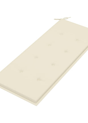 Tuinbank Stapelbaar Met Kussen 128,5 Cm Massief Teakhout Crème