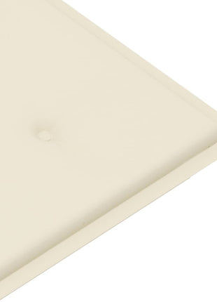 Tuinbank Stapelbaar Met Kussen 128,5 Cm Massief Teakhout Crème