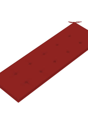 Tuinbank Stapelbaar Met Kussen 159 Cm Massief Teakhout Rood