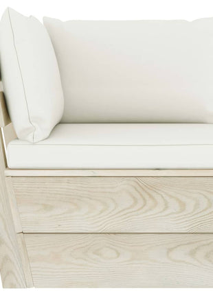 Tuinhoekbank Met Kussens Pallet Geïmpregneerd Vurenhout