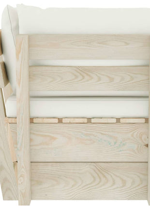 Tuinhoekbank Met Kussens Pallet Geïmpregneerd Vurenhout