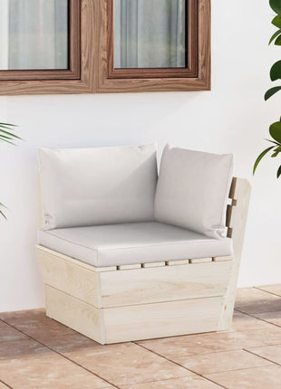 Tuinhoekbank Met Kussens Pallet Geïmpregneerd Vurenhout