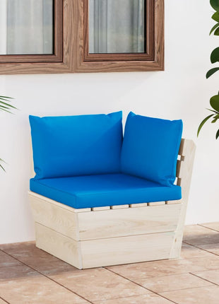 Tuinhoekbank Met Kussens Pallet Geïmpregneerd Vurenhout