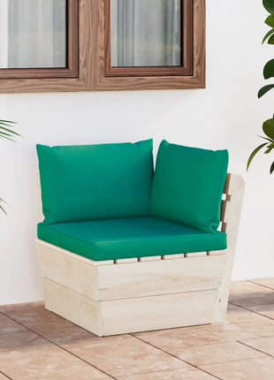 Tuinhoekbank Met Kussens Pallet Geïmpregneerd Vurenhout