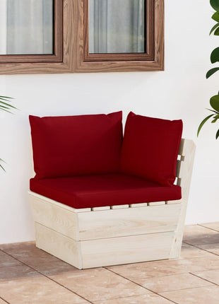 Tuinhoekbank Met Kussens Pallet Geïmpregneerd Vurenhout