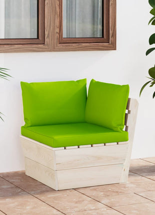 Tuinhoekbank Met Kussens Pallet Geïmpregneerd Vurenhout