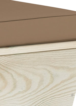 Tuinbank 2-Zits Met Kussens Pallet Vurenhout Taupe