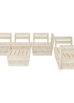 6-Delige Loungeset Pallet Geïmpregneerd Vurenhout