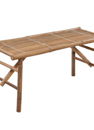 Tuinbank Inklapbaar Met Kussen 118 Cm Bamboe Antraciet
