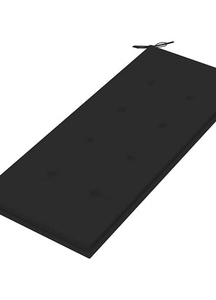 Tuinbank Inklapbaar Met Kussen 118 Cm Bamboe Zwart