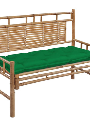 Tuinbank Met Kussen 120 Cm Bamboe Groen