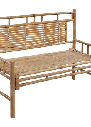 Tuinbank Met Kussen 120 Cm Bamboe Groen
