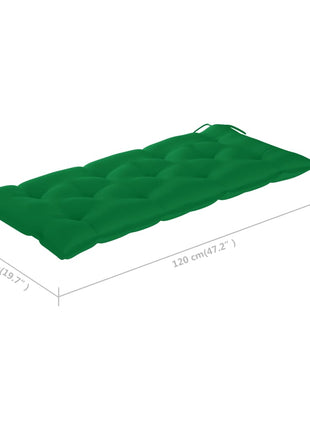 Tuinbank Met Kussen 120 Cm Bamboe Groen