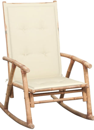 Schommelstoel Met Kussen Bamboe