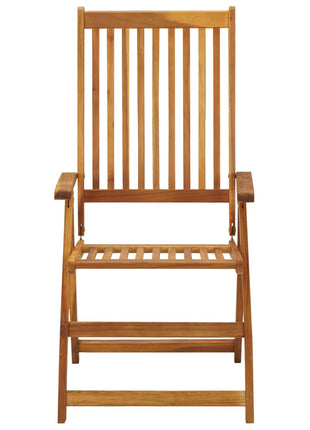 Tuinstoelen Verstelbaar Met Kussens Massief Acaciahout Antraciet