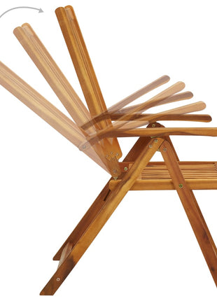 Tuinstoelen Verstelbaar Met Kussens Massief Acaciahout Antraciet