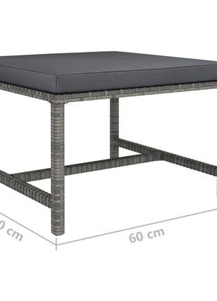 5-Delige Loungeset Met Kussens Poly Rattan