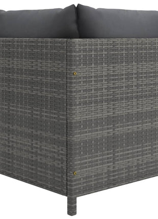 5-Delige Loungeset Met Kussens Poly Rattan