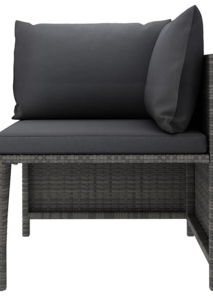 9-Delige Loungeset Met Kussens Poly Rattan