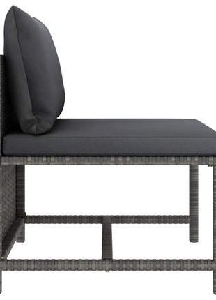 9-Delige Loungeset Met Kussens Poly Rattan
