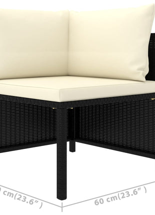 6-Delige Loungeset Met Kussens Poly Rattan
