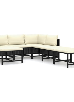 7-Delige Loungeset Met Kussens Poly Rattan
