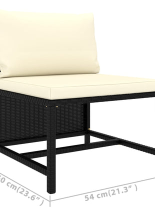 7-Delige Loungeset Met Kussens Poly Rattan