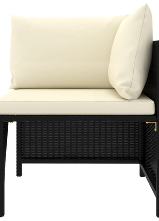 9-Delige Loungeset Met Kussens Poly Rattan