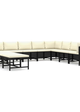 1 Loungeset Met Kussens Poly Rattan
