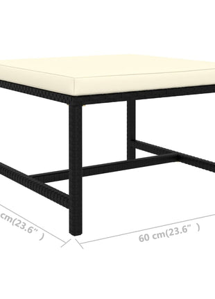 1 Loungeset Met Kussens Poly Rattan