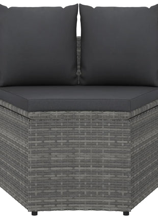 Loungeset Met Kussens Poly Rattan