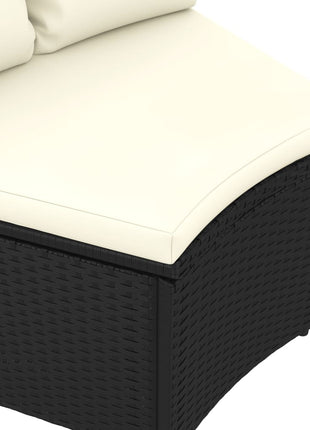 5-Delige Loungeset Met Kussens Poly Rattan