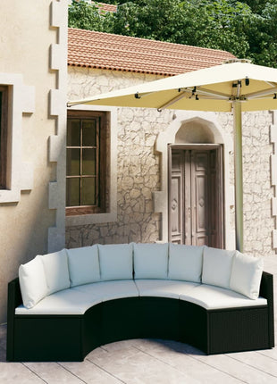 Loungeset Met Kussens Poly Rattan