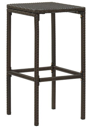 4-Delige Tuinbarset Met Kussens Poly Rattan