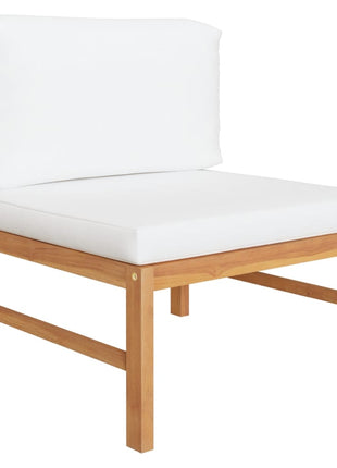 2-Delige Loungeset Met Kleurige Kussens Teakhout