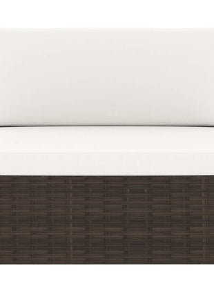 5-Delige Loungeset Met Kussens Poly Rattan Bruin