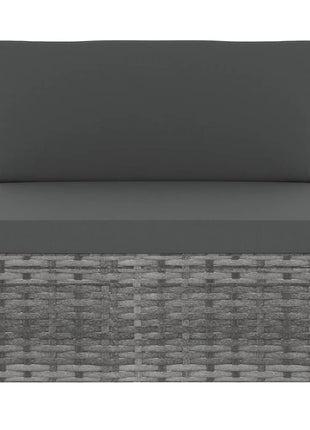5-Delige Loungeset Met Kussens Poly Rattan Grijs