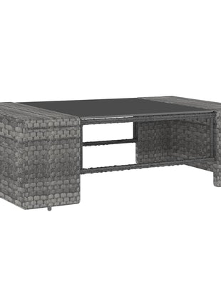 8-Delige Loungeset Met Kussens Poly Rattan Grijs