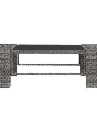 8-Delige Loungeset Met Kussens Poly Rattan Grijs