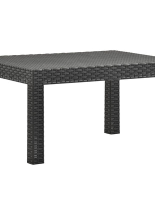3-Delige Loungeset Met Kussens Pp Rattan Antracietkleurig