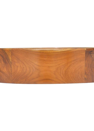 Wastafel Ø40X10 Cm Massief Teakhout