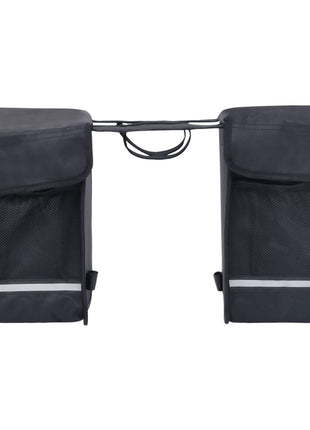 Fietstas voor bagagedrager dubbel waterdicht 35 L zwart