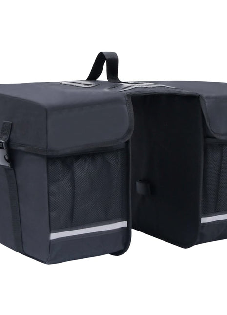 Fietstas voor bagagedrager dubbel waterdicht 35 L zwart